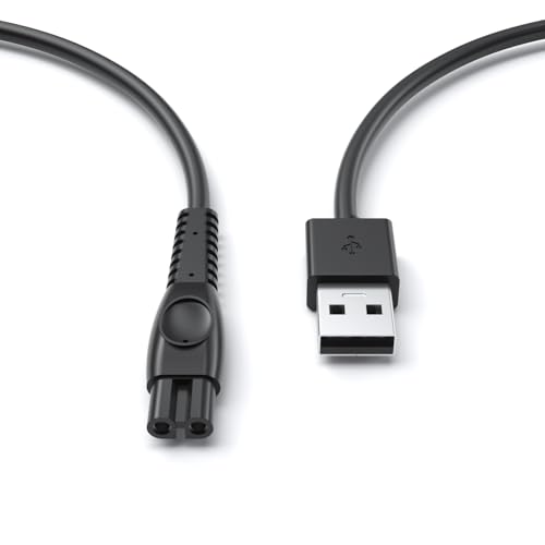 5V USB Ladekabel Passend für Philips One Blade 360 QP2724 QP2734 QP2824 QP2834 MG3946 MG5940 MG5950 MG7930 MG7931 MG7950 MG7961 3000 5000 7000 Series All-in-One Beard Trimmer Rasierer (1 5V USB-A)