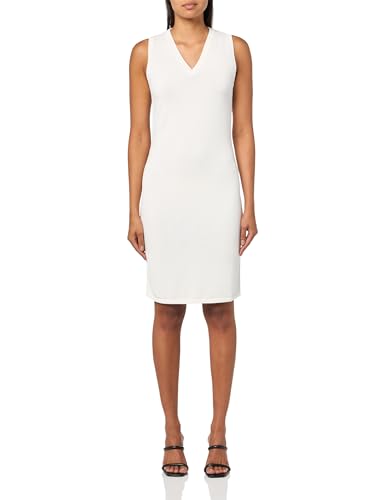 Armani Exchange Vestido elástico sin mangas con parche de monograma para mujer, ISO, M