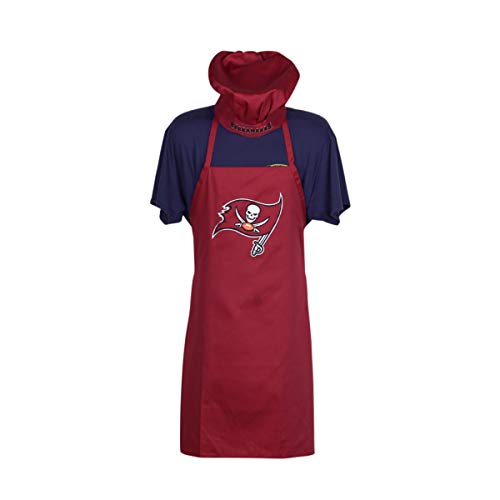 Pro Specialties Group NFL Tampa Bay Buccaneers Unisex Chef Apron & Ha, Back, One Size (PSGLS0472015) Pro Specialties Group NFL Tampa Bay Buccaneers Unisex Chef Apron & Ha, Back, One Size (PSGLS0472015)