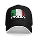 Funny Brush Italian Italy Flag Unisex Dad Trucker Hat Adult Adjustable Fashion Funny Baseball Cap for Men Women Black Sandwich Hats