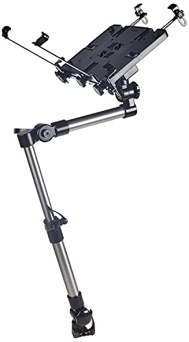 Bracketron Car Truck Van SUV Universal Vehicle Laptop PC Mount works with laptops up to 17' - Attaches to passenger seat bolt using the quick release fitting LTM-MS-525 Black