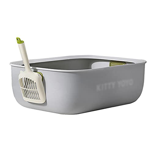 WXJ Katzentoilette mit Katzentoilettenschaufel 55,7 X 41,2 X 18,5 cm Abnehmbare Katzentoilette, Katzentoilette mit Hoher Seite und Griffdesign, Leicht Zu Reinigen, X-Large Cover