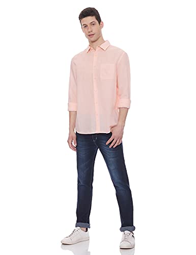 Image of Marks & Spencer Mens Solid Polyester Blend Collared Neck Regular Fit Easy Iron Shirt (Pack of 2)