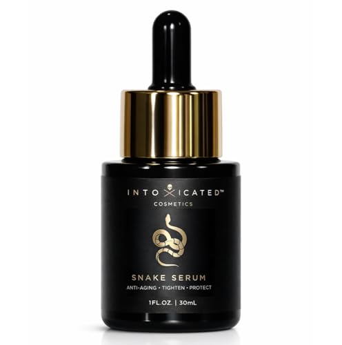 Intoxicated Cosmetics Snake Serum with SYN-AKE® Anti-Wrinkle Complex - Reduces Fine Lines and Wrinkles - Hydrating Anti-Aging and Tightening Face Serum - 1 fl oz