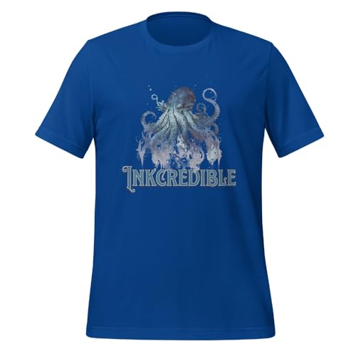 T-shirt Kraken gaming et RPG fantastique Inkcredible Shirt en coton noir pour rôliste