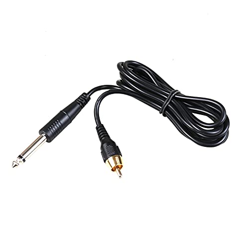 Cordon tatouage RCA en silicone noir anti-nœuds et flexible