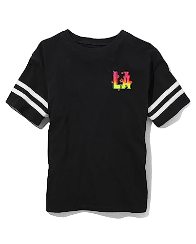 Image of Sugar & Jade Girls' Teen Short Sleeve Oversized Graphic T-Shirt