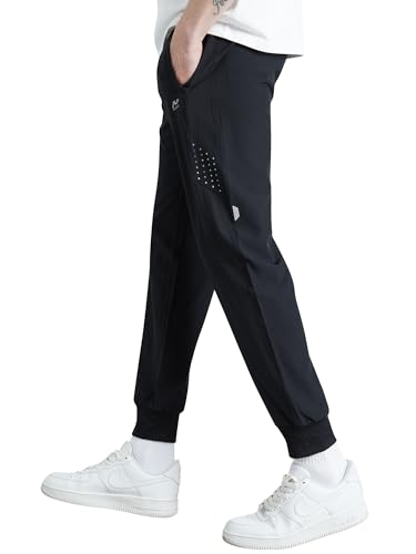 WULFUL Men's Athletic Running Joggers Workout Gym Pants Lightweight Track Casual Pant with Zipper Pockets4