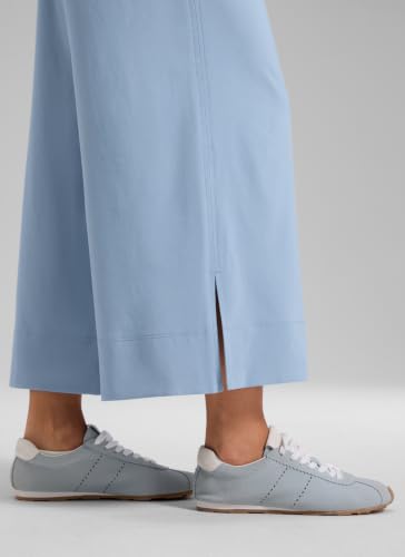 Image of CRZ YOGA Lightweight Wide Leg Crop Pants 25 inch | Casual, Travel, Comfy, Soft, Split, Loose Fit, Pockets, for Women