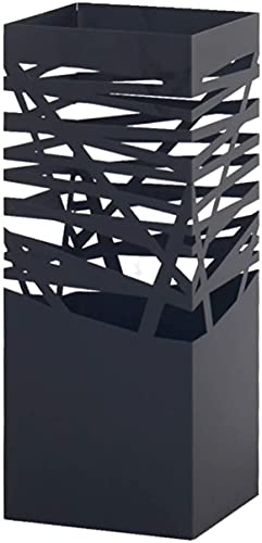 Sywlwxkq Umbrella Stand Rack,Umbrella Stand Wrought Iron Hollowout Barrel Can Store 17 Umbrellas,Saving Space