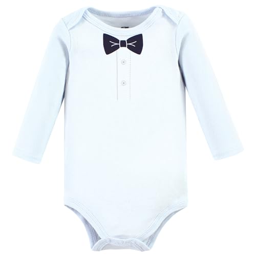 Image of Hudson Baby baby-boys Cotton Long-sleeve Bodysuits 5-pack