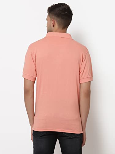 Image of UZARUS Men's Solid Cotton Regular Fit Polo T-Shirt