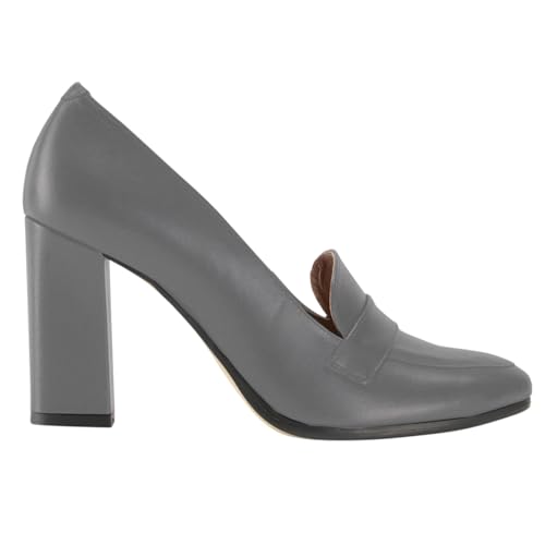 Image of MOOMMO Women Chunky Block Heel Pumps Round Closed Toe Slip On Oxford Loafers Shoes High Heels Snakeskin Work Pump Suede Loafer for Office Ladies Classic Formal Business Professional 4-13 M US