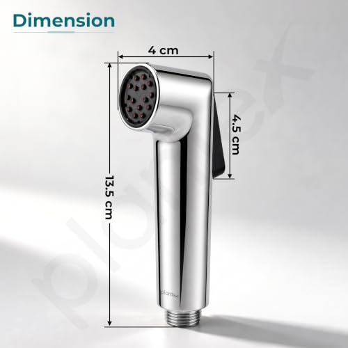 Image of Plantex Self Cleaning Health Faucet for Toilet /ABS Plastic Jet Spray for Bathroom /Hand Gun /Without Hose Pipe - Pack of 1 (Chrome)