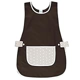 Siry Work Schürze für Kinder, Küche für Damen, Einheitsgröße, verstellbar in der Taille mit zwei Knöpfen, die es leicht zu tragen machen, Made in Italy, Art. Dahlia, Moro-C15, Einheitsgröße