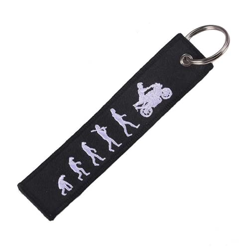 LLAVEROSMOTOR.ES Porte-clés moto, porte-clés voiture, porte-clés motard, porte-clés en tissu original, EVOLUTION MOTO