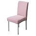 Dioxide Coprisedie con Schienale, Sedia Bi-Elastico per Una Misura Universale, Molto Facile da Pulire e Resistente, Coprisedile, Office, Arredamento Ristorante (Confezione da 4, Rosa 2)