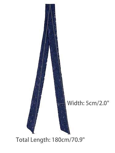 Women Lace Scarves, Solid Skinny Long Ribbon Hair Band Headband Neck Scarf Neckerchief3