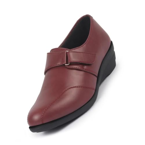 Image of FAUSTO Women's Outdoor Fashion Hook and Loop Platform Heel Wedges