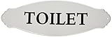 Creative Co-Op Metal Toilet Bathroom Sign, White