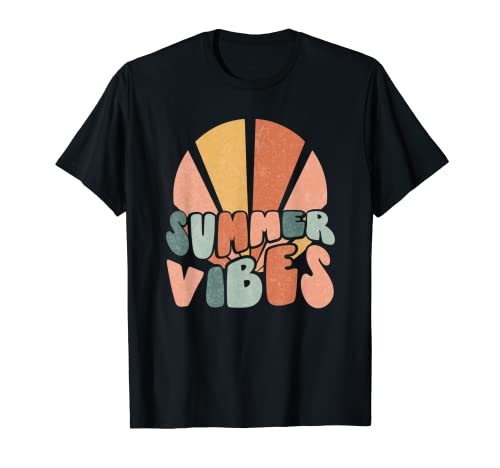 Summer Vibes Retro Retro Verano Retro Playa Camiseta