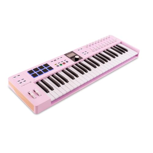 Image of Arturia KeyLab Essential 49 mk3 Rose Quartz Edition - 49-Key USB-C MIDI Keyboard Controller with Pads, Faders, DAW Integration, Analog Lab Pro & Ableton Live Lite