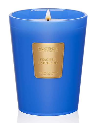 M&SENSE Candele Profumate al Patchouli Pacifico, 400 g, Candele S...