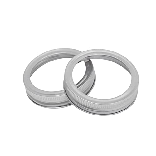 Mikinona 10 Piezas Anillos de Bandas de Tornillo Frasco de Boca Ancha Plata Pelota Hecho Arriba masón reemplazo Mason Jars Tapas de frascos y Bandas Tapas de frascos y Anillos Silver