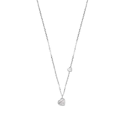 Marca: SALVINI GIOIELLI Salvini Be Happy Chic Collier Cuore Diamanti Kt.0.01 Oro Bianco 9kt