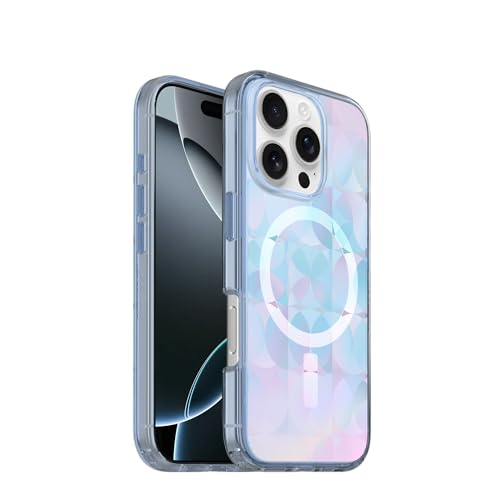 Image of OtterBox iPhone 16 Pro Symmetry Series Clear Case - Opal Prism Blue - Ultra-Thin, Sleek iPhone Case, Translucent iPhone Case with Geometric Design
