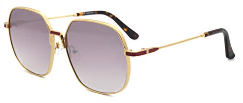 Lunettes de soleil en métal pour femmes hommes au style aviateur en terrasse