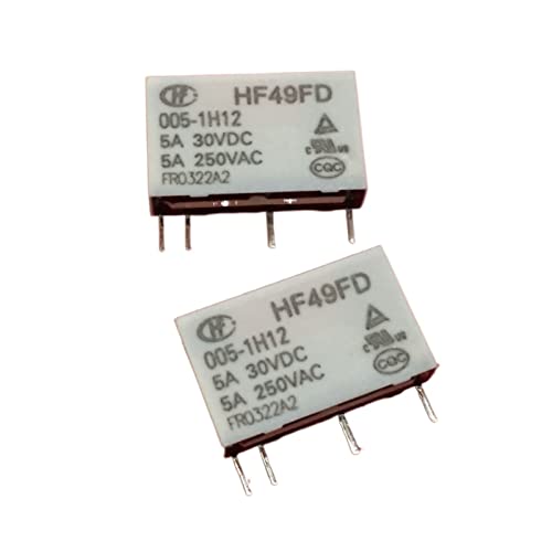 Relais HF49FD-005-1H12 miniature 5V 5A 4 broches pour circuit imprimé