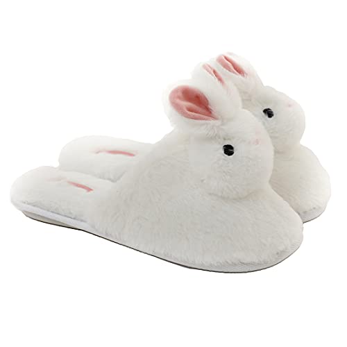 Millffy Women Cute Plush Animal Unicorn Slippers Bunny Rabbit Shoes Indoor Home Bedroom Slippers3