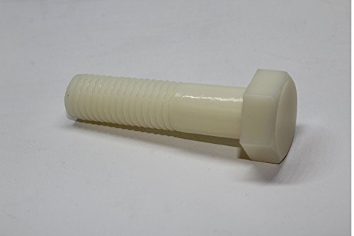 Image of Small Parts 25C200HCSN Hex Head Screw, Nylon, External Hex, 1 /4 inch-20 Thread Size, 2 inch Long (Pack of 100)