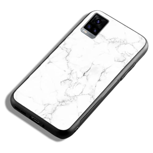 Image of COLORflow Back Cover Compatible with Vivo V20 | White Marble | Shockproof TPU Bumper Cover with Camera Protection Back Cover Compatible with Vivo V20