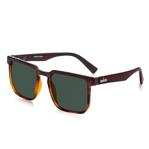 Image of Dervin Square Polarized UV Protected Sunglasses for Men and Women