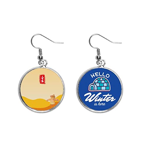 Joyería del pendiente del hielo circular blanco: el regalo de invierno ideal