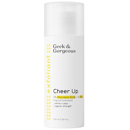 Geek & Gorgeous Cheer up Chemisches Peeling für das Gesicht mit Mandelsäure und BHA-Säure,wirkt gegen Akne, Mitessern und vergrößerten Poren,für Mischhaut und Ölige Haut, 100 ml