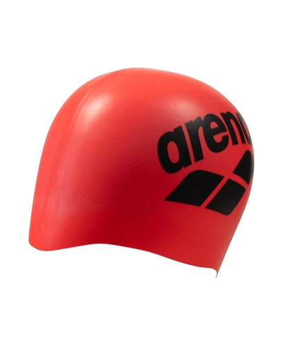 Image of Arena Unisex Big Logo Silicone Swim Cap Women and Men Fitness Swimmers Intensive Training Durable Soft Elastic Bathing Cap