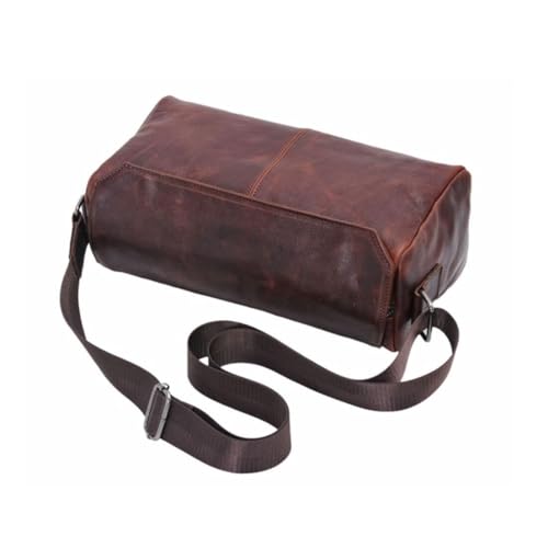 Mens Waist Packs Messenger Shoulder Bags Genuine Leather Casual Daypacks Crossbody Bags Travel Bags 12.2Inch4
