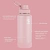 Takeya Actives Insulated Stainless Steel Water Bottle with Spout Lid, 32 Ounce, Blush
