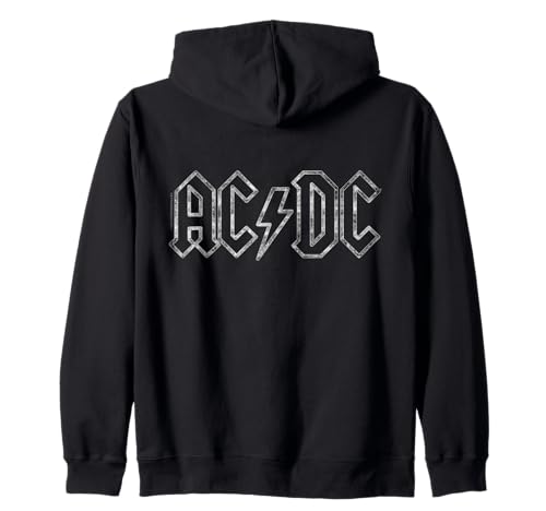 Oficial AC/DC Jagged Logo Negro Sudadera con Capucha