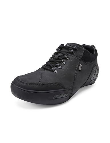 Woodland Men's Black Leather Sneaker 8 UK - Image 2