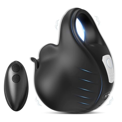 #VerdientProvisionen<br>2 in 1 Vibrierender Penisring mit 9 Vibrationsmodi und Fernbedienung Cockring Vibrator Sexspielzeug für Männer SM Herren Penisringe Vibratoren Massagegerät Langwährende Erektion Hodenvibrator