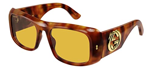 Gucci GG1251S Havana/Yellow 56/20/140 men Sunglasses