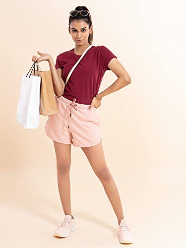 Image of NYKD Solid Cotton Shorts for Women with Pocket | Casual, Sports, Night Wear - NYK039