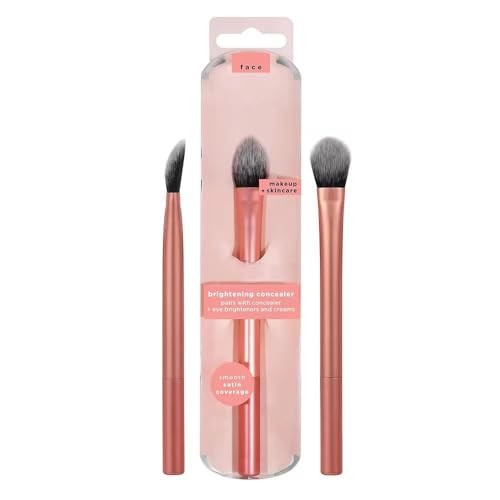 Brightening Concealer Makeup Brush Soft Face Brush for Eye Cream & Concealer Covers Dark Circles Blemishes & Imperfections Smooth Blending for Flawless Skin 1 Count (فرشاة كونسيلر)