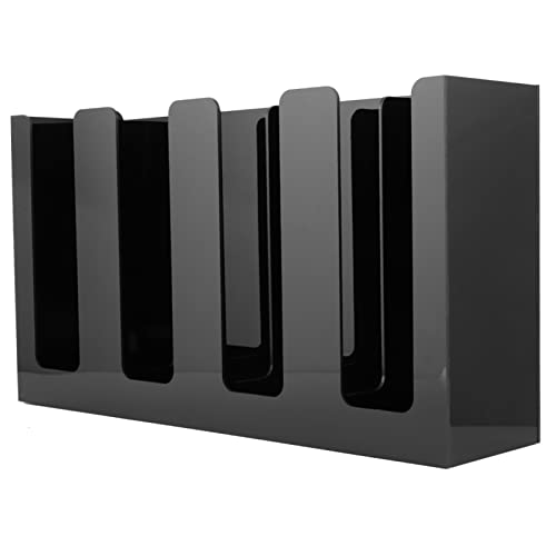 Cup Holder Paper Cup Holder Dispenser Plastic Slanted Display Poster Stand Take Away Coffee (4 Compartment)