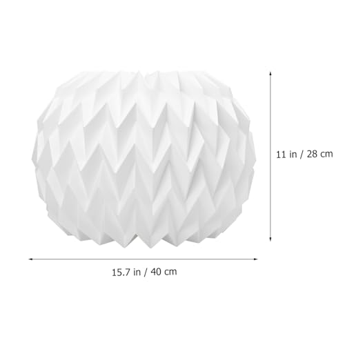 Housoutil Foldable Origami Lantern Lampshade 15.7 Inch Paper Hanging Light Cover for Home Bar Cafe Ceiling Lighting Nordic Minimalist Style - Image 2