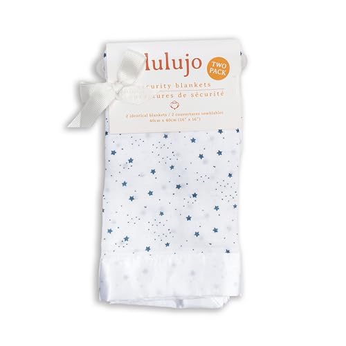 Lulujo Security Lovey Blankets, Stars, 16 in x 16 in - Image 2